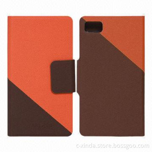 Wallet Leather Case for RIM's BlackBerry Z10, Various Colors for Choice
